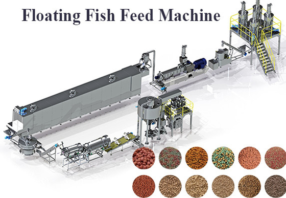 Paslanmaz Çelik Balık Yüzer Yem Makinesi 100 - 500kg/H